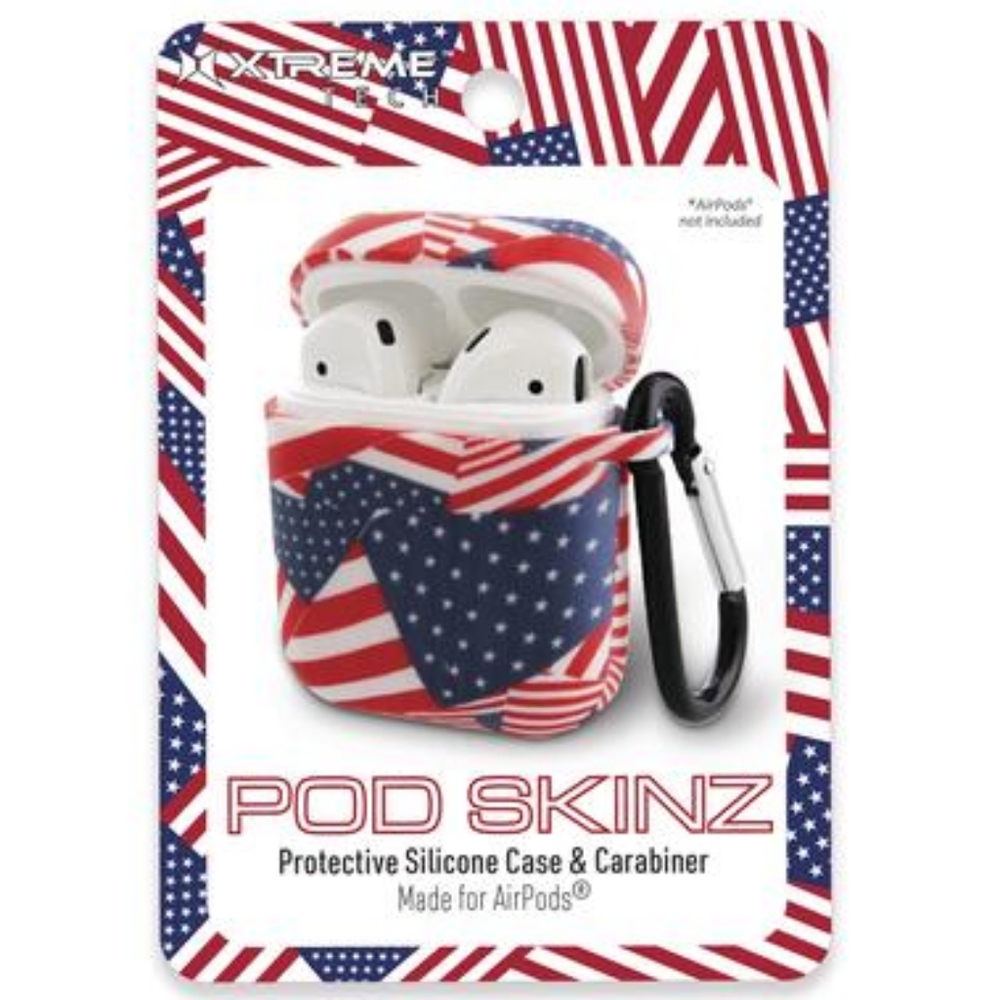 Pod Skinz Silicone Case and Carabiner for Airpods
